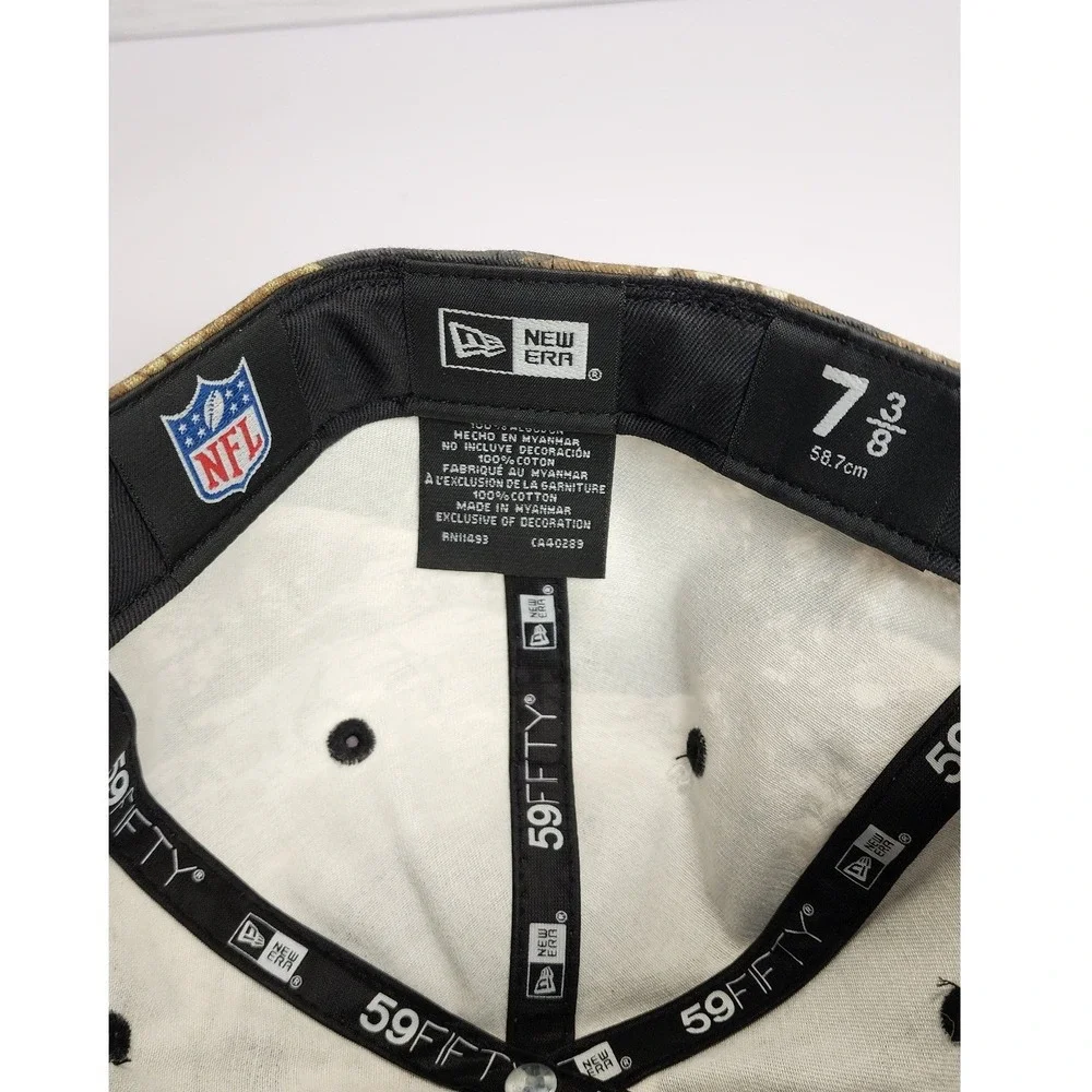 New Era 59FIFTY Miami Dolphins Realtree Camo Hat 7 3/8 Silver Season Patch NFL